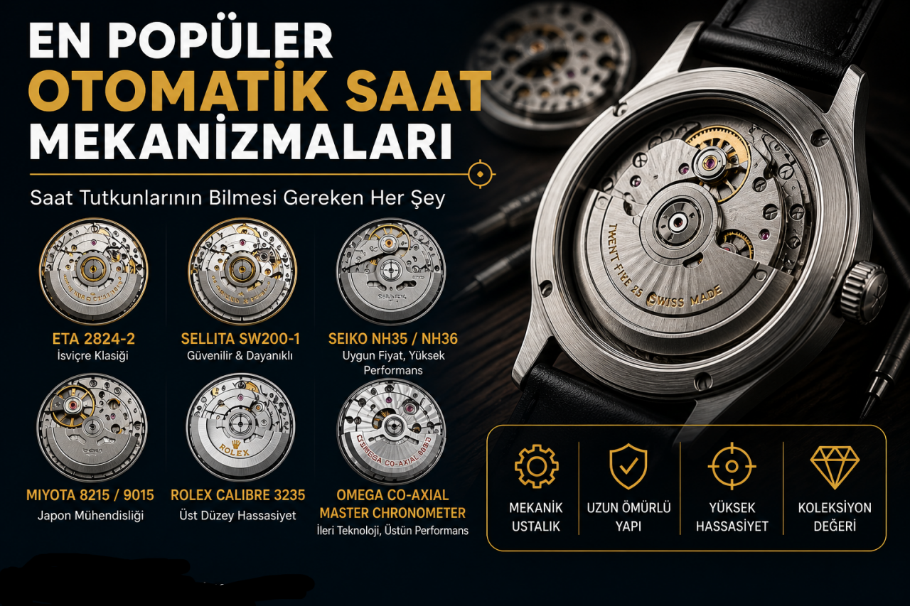 En Popüler Otomatik Saat Mekanizmaları: Saat Tutkunlarının Bilmesi Gereken Her Şey