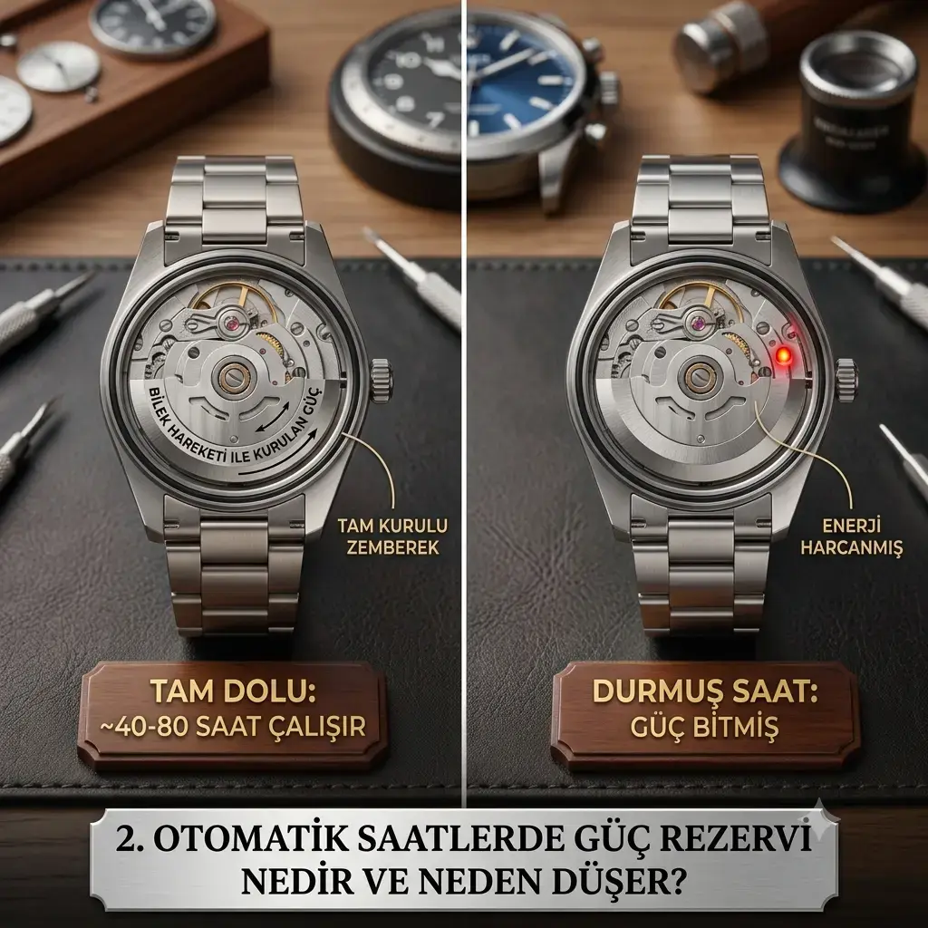 Otomatik Saatlerde Güç Rezervi Nedir ve Neden Düşer?