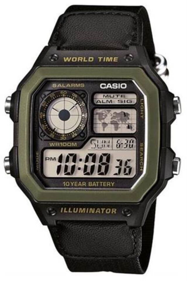 CASIO AE-1200WHB-1BVDF Pilli (Quartz) Erkek Kol Saati