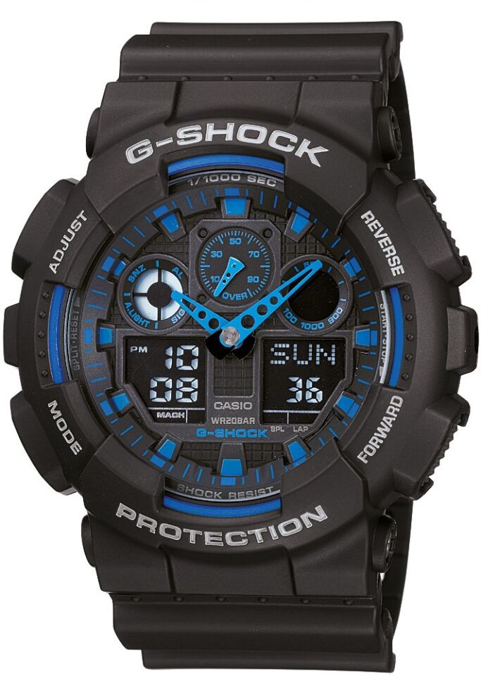 CASIO GA-100-1A2DR Analog & Dijital ERKEK KOL SAATİ
