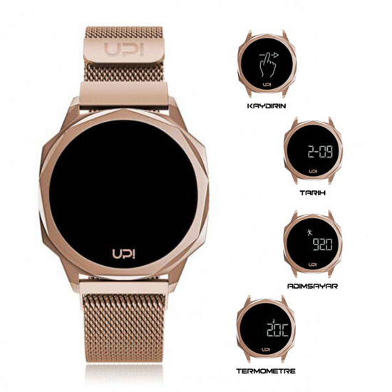 UpwatchICON ROSE GOLD LOOP BAND+Unisex Pilli Kol Saati