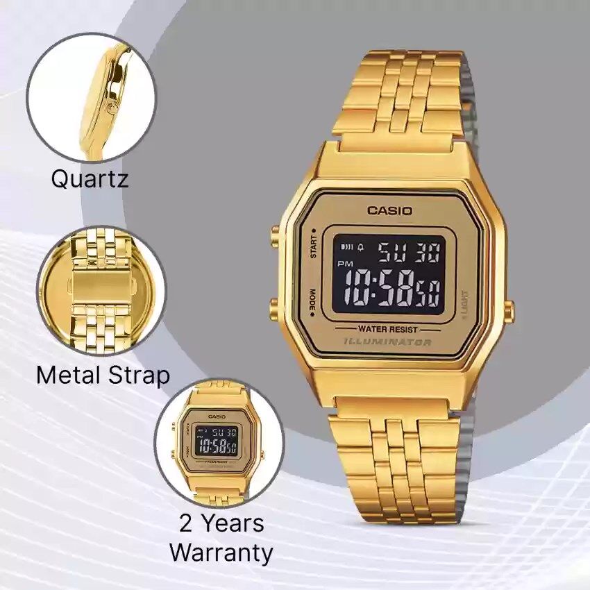 CASIO LA680WGA-9BDF Analog & Dijital KADIN / KIZ KOL SAATİ
