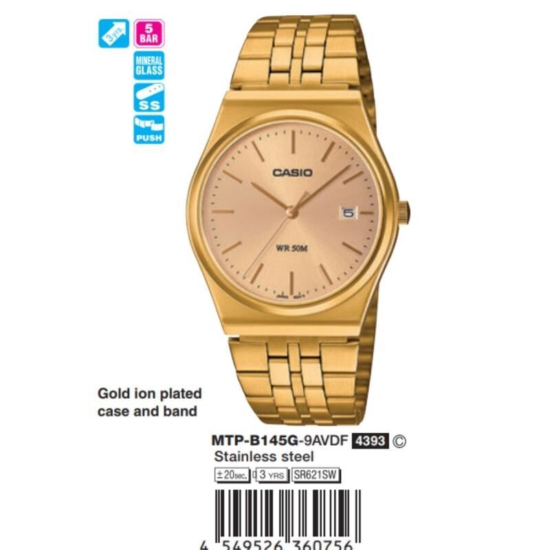 CASIO MTP-B145G-9AVDF Quartz ERKEK KOL SAATİ