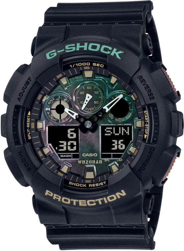 CASIO GA-100RC-1ADR Analog & Dijital ERKEK KOL SAATİ