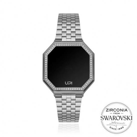 UPWATCH EDGE MINI SET WITH SWAROVSKI® ZIRCONIA SILVER Kadın Kol Saati