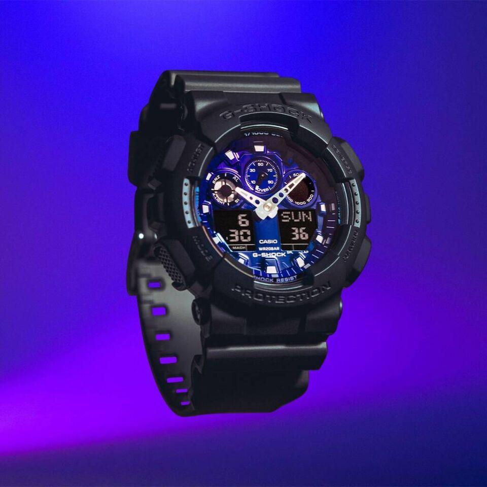CASIO GA-100FL-1ADR Analog & Dijital ERKEK KOL SAATİ