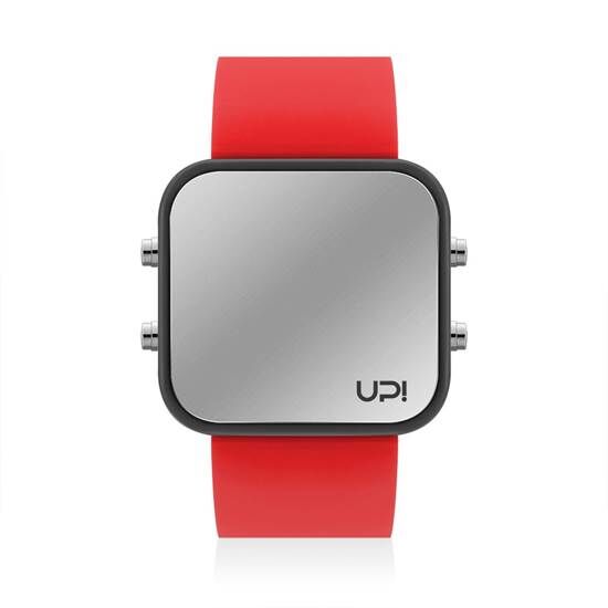 UpwatchLED BLACK AND RED STRAPUnisex Pilli Kol Saati