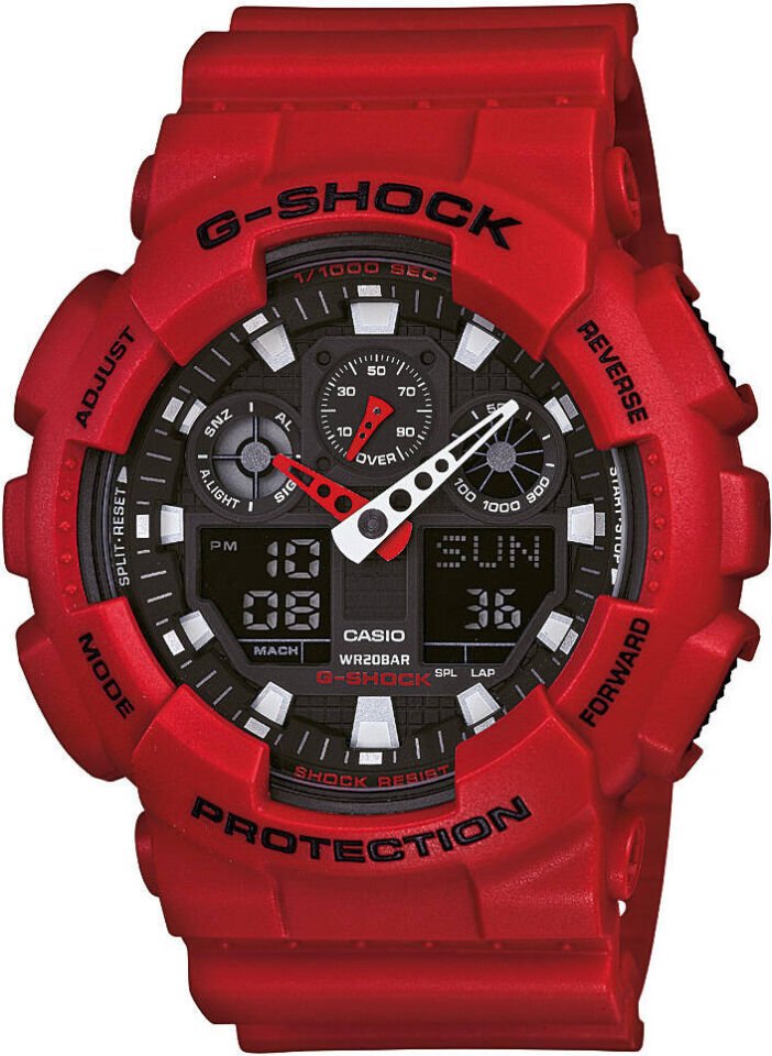 CASIO GA-100B-4ADR Analog & Dijital ERKEK KOL SAATİ
