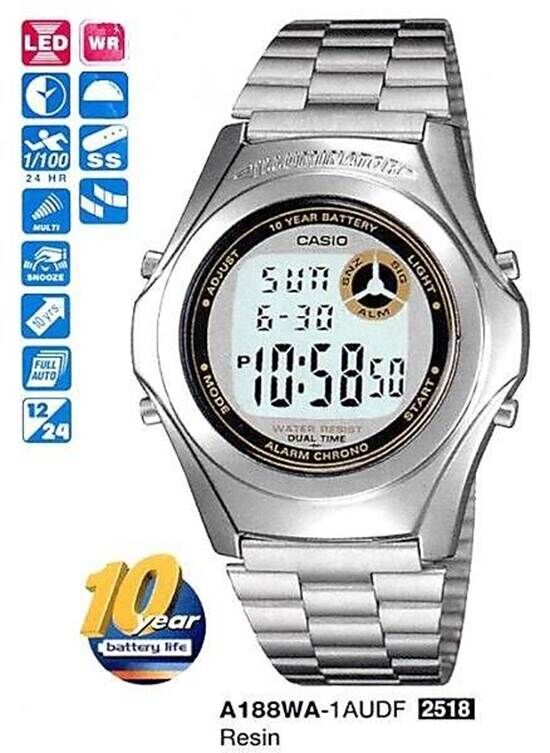 CasıoA188WA-1AUDFErkek Quartz Kol Saati