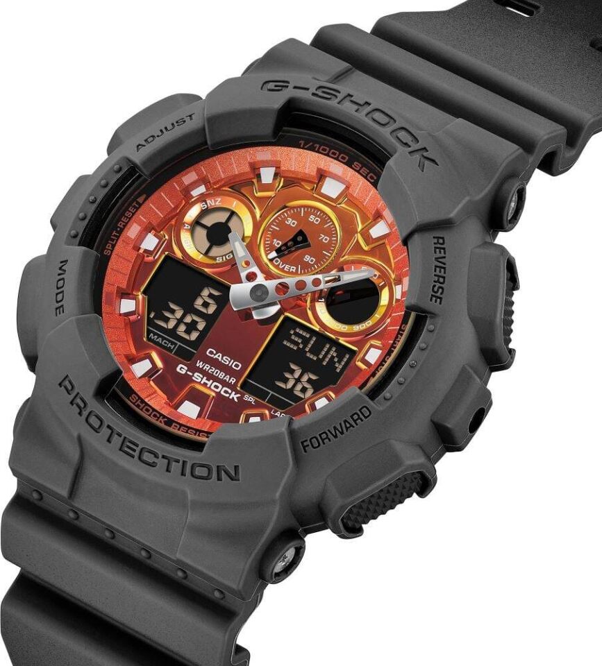 CASIO GA-100FL-8ADR Dijital/Analog Erkek Kol Saati