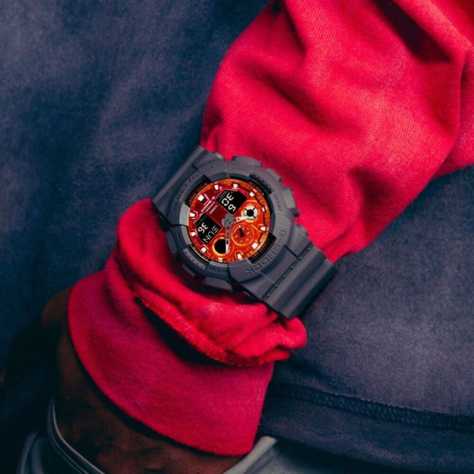 CASIO GA-100FL-8ADR Analog & Dijital ERKEK KOL SAATİ
